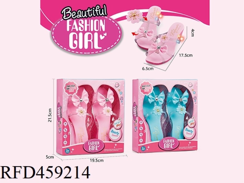 LIGHTING BARBIE SHOES PINK/LIGHT BLUE GREEN 2 COLOR MIX
