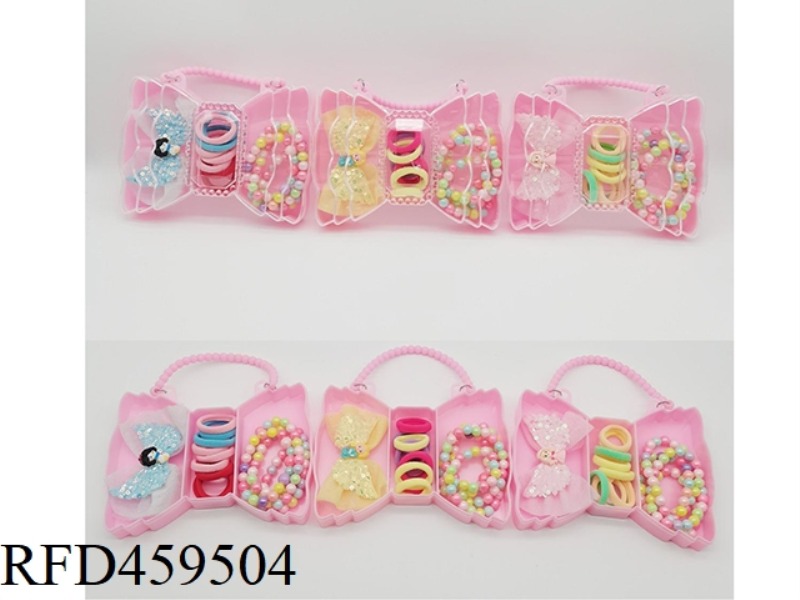 HANDBAG JEWELRY SET (HAIRPIN + HAIR ROPE + NECKLACE)