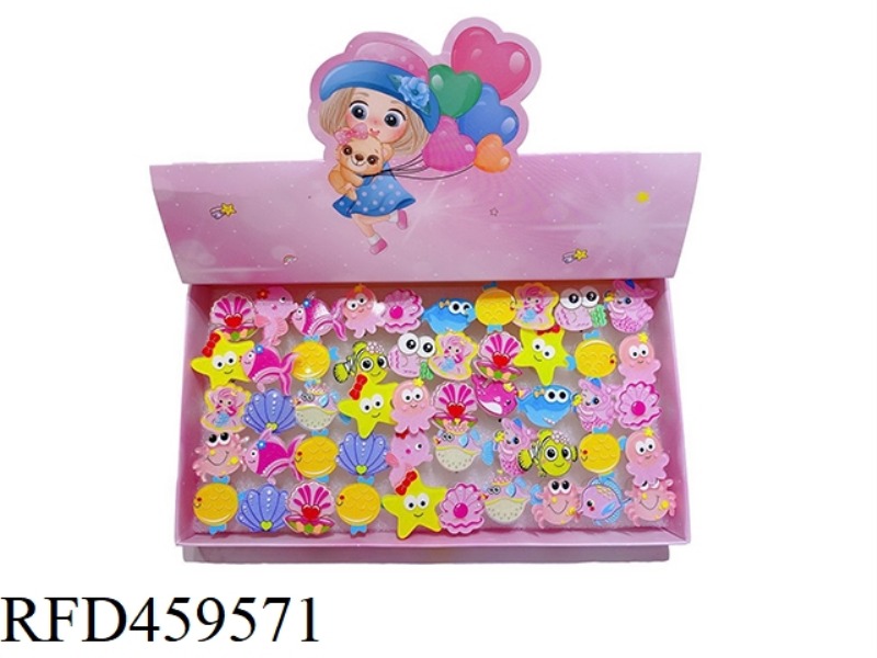 FLASH RING JEWELRY (50 PIECES / DISPLAY BOX) SEA ANIMALS