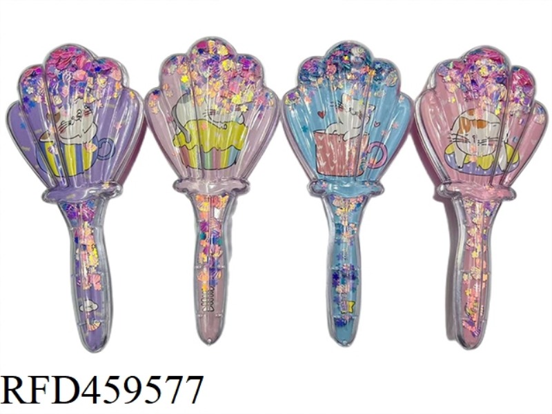 SHELL GLITTER POWDER MASSAGE COMB CAT