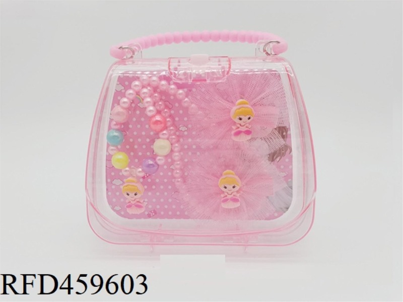 HANDBAG JEWELRY SET (NECKLACE + PAIR OF HAIRPINS) GIRL