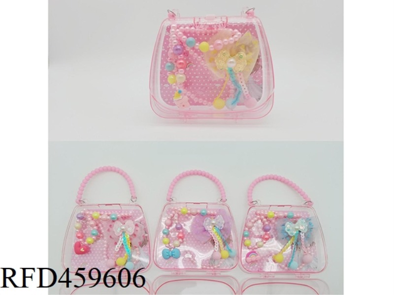 HANDBAG JEWELRY SET (NECKLACE + BRACELET + HAIRPIN)