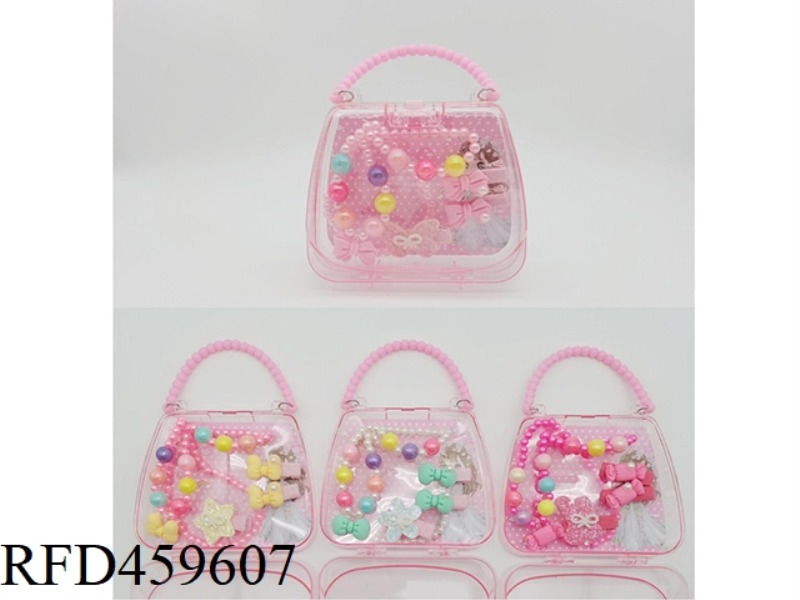 HANDBAG JEWELRY SET (NECKLACE + BRACELET + HAIRPIN)