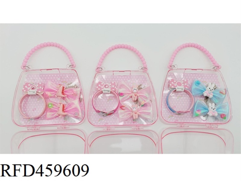 HANDBAG JEWELRY SET (BRACELET + A PAIR OF HAIRPINS)
