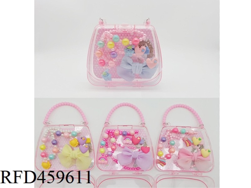 HANDBAG JEWELRY SET (NECKLACE + BRACELET +BB HAIRPIN + LARGE HAIRPIN)