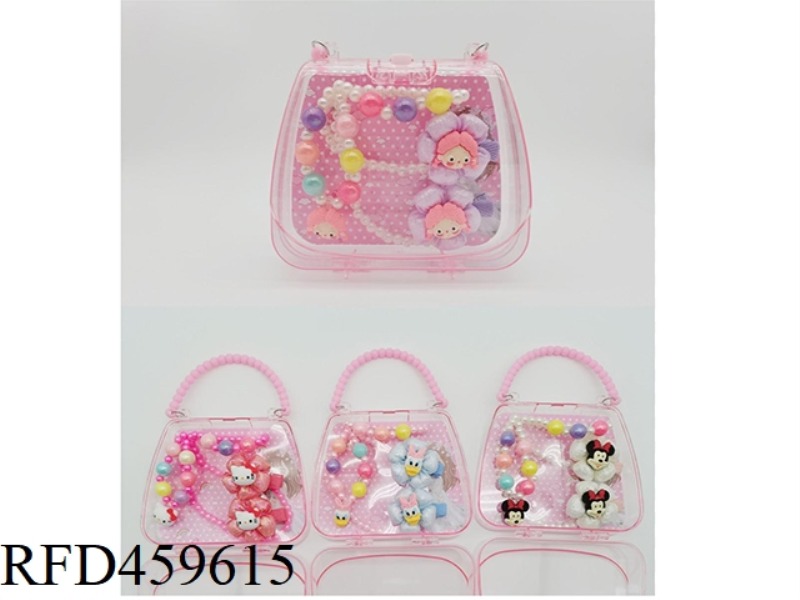 HANDBAG JEWELRY SET (NECKLACE + BRACELET +BB HAIRPIN)