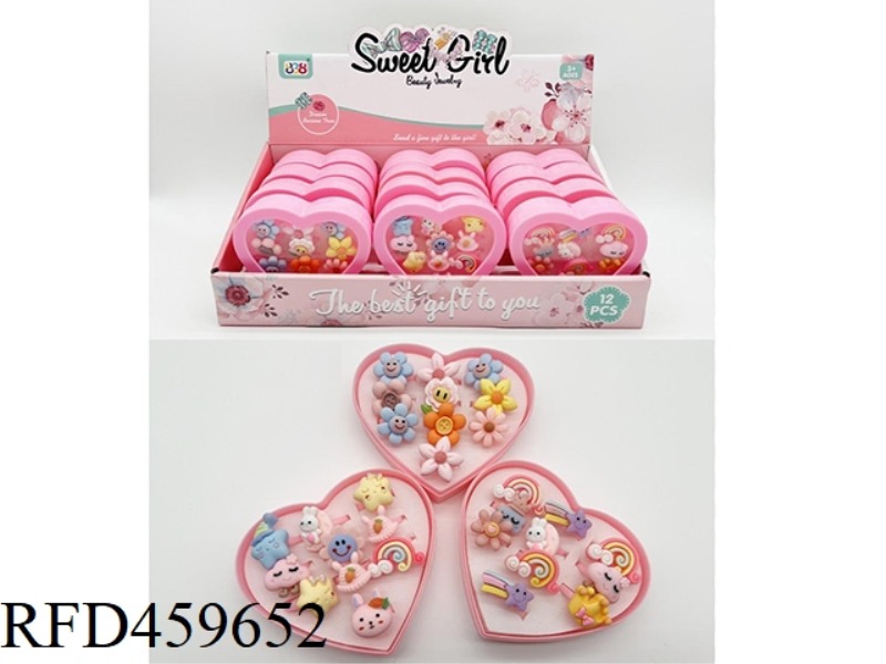 LOVE PEACH BOX RING 12PCS