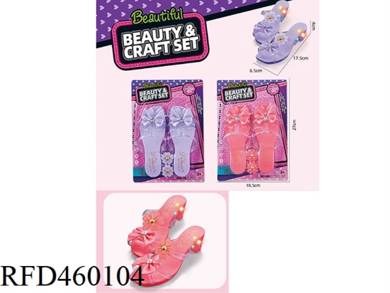 LIGHTING BARBIE SHOES PINK/PURPLE 2 COLOR JEWELRY SET
