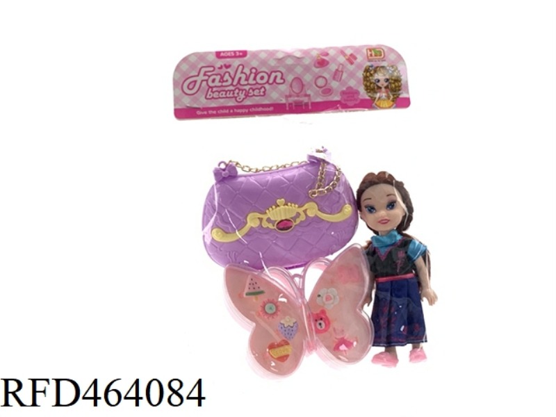FAMILY JEWELRY COMBINATION, RING BUTTERFLY BASIN + BARBIE + HANDBAG