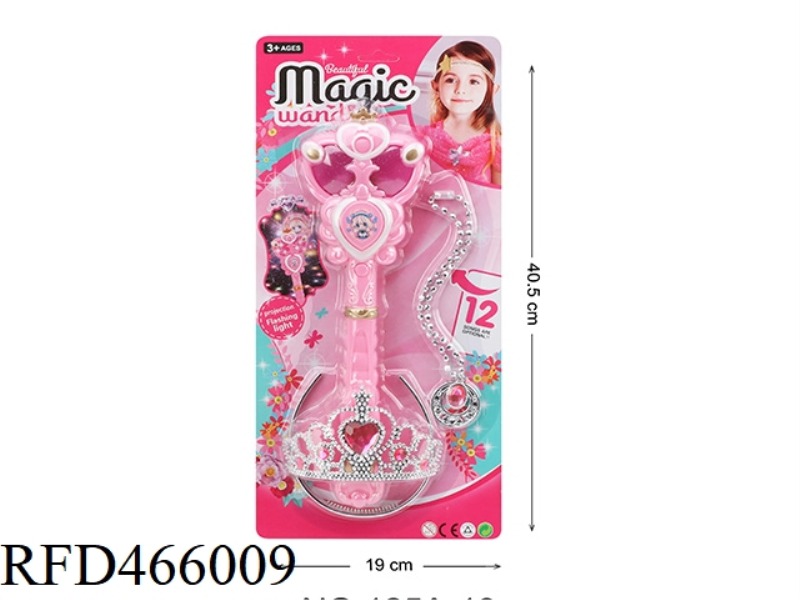 (PINK) PROJECTION MAGIC WAND + CROWN NECKLACE