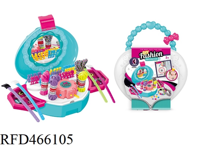 LOVE PEACH STORAGE BOX JEWELRY SET (BLUE / WHITE MIXED)