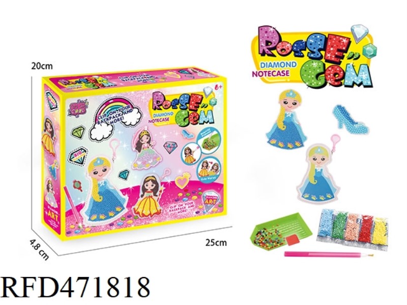 DIY SPOT DIAMOND/DIAMOND STICKER - PRINCESS COIN PURSE (BLUE)
