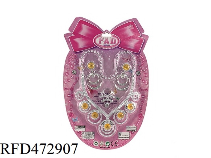 LARGE NECKLACE + EARRINGS + SMALL NECKLACE JEWELRY