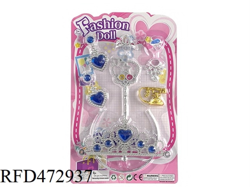 BIG CROWN + EARRINGS + SMALL NECKLACE + SMALL PHONE 4 JEWELRY