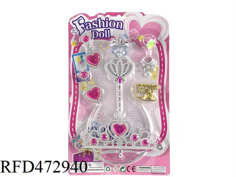 BIG CROWN + EARRINGS + SMALL NECKLACE + SMALL PHONE 4 JEWELRY