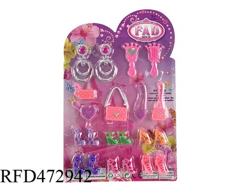 SMALL SHOES, MIRRORS, COMBS, EARRINGS AND OTHER ACCESSORIES