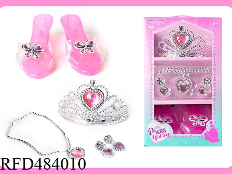 PRINCESS FAIRY WAND MAGIC WAND ELECTROPLATING CROWN JEWELRY GEM CRYSTAL DRESS UP DIY SET