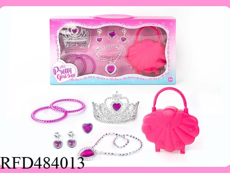 PRINCESS FAIRY WAND MAGIC WAND ELECTROPLATING CROWN JEWELRY GEM CRYSTAL DRESS UP DIY SET