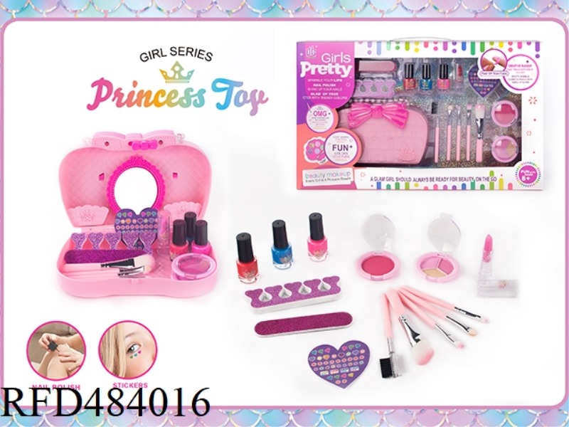 NAIL DRESS UP GIRL TOY DIY SET