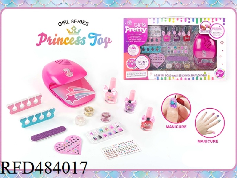 NAIL DRESS UP GIRL TOY DIY SET