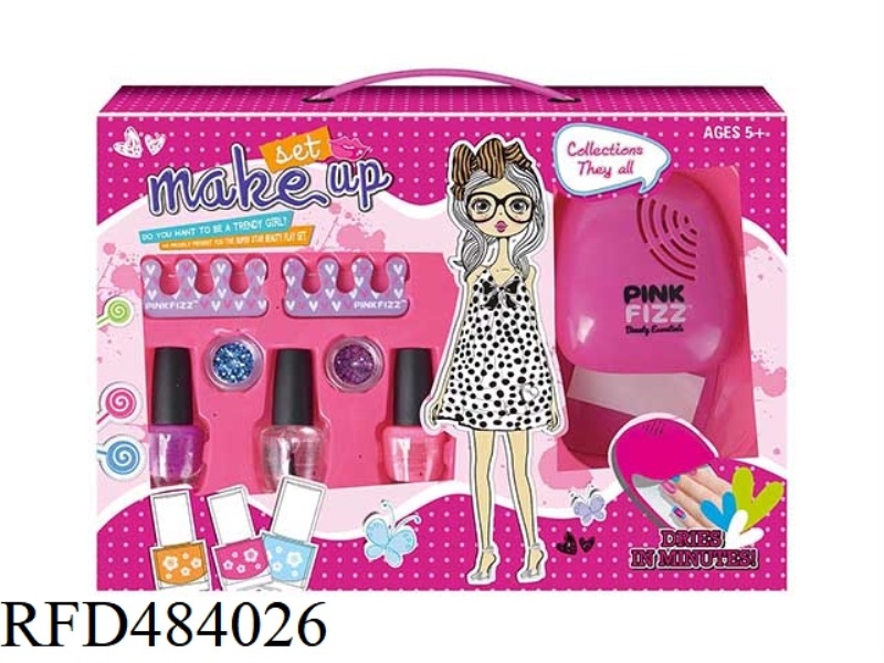 NAIL DRESS UP GIRL TOY DIY SET