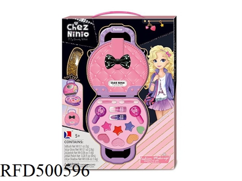 HAND-HELD HALF ROUND BOX COSMETIC COMBINATION
