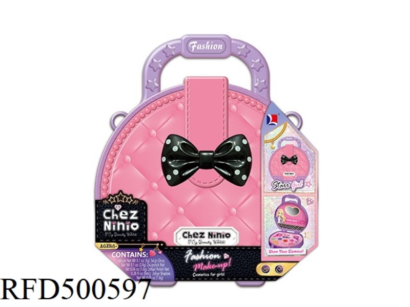 HAND-HELD HALF ROUND BOX COSMETIC COMBINATION