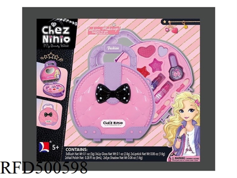 HAND-HELD HALF ROUND BOX COSMETIC COMBINATION