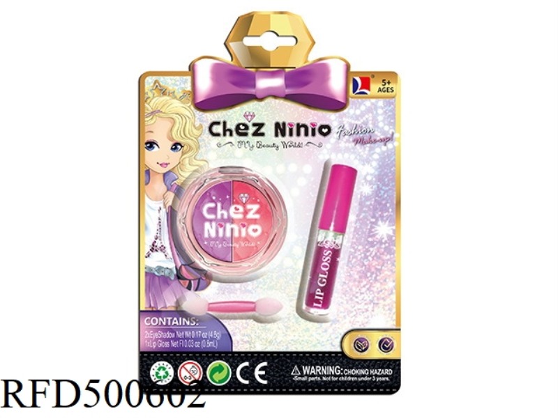 SIX-SIDED ROUND EYE SHADOW LIP GLOSS COMBINATION