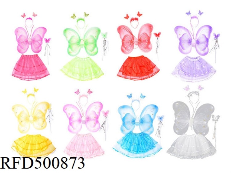 BUTTERFLY WINGS 4 PIECE SET COLOR MIXED RANDOMLY