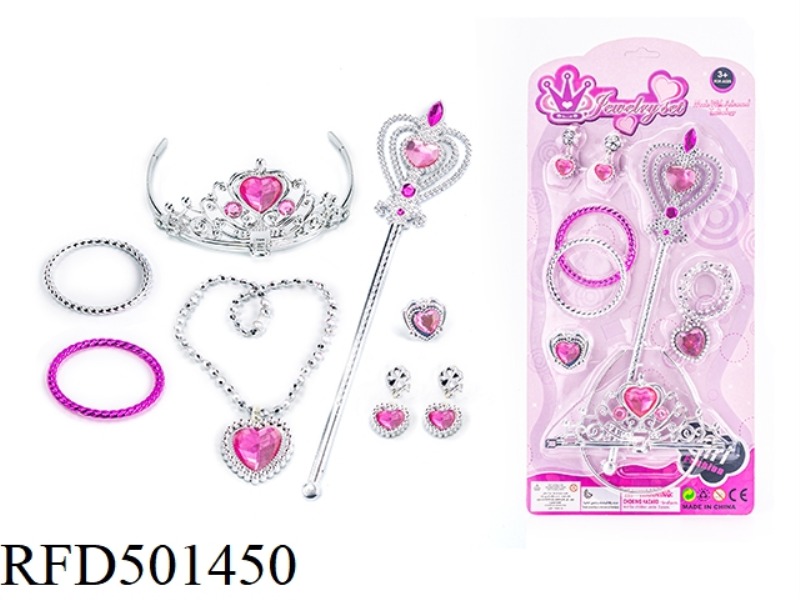 FAIRY WAND MAGIC WAND ELECTROPLATED CROWN JEWEL CRYSTAL DIY SET