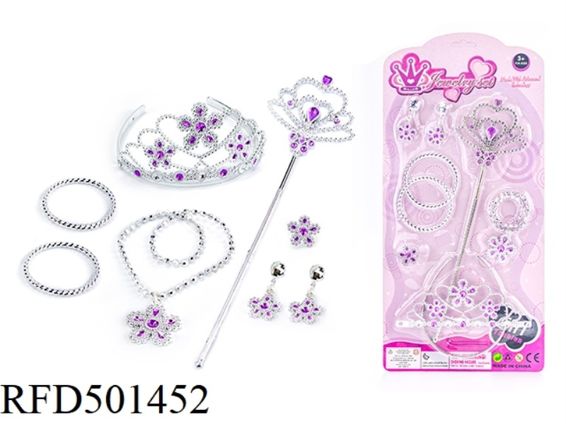 FAIRY WAND MAGIC WAND ELECTROPLATED CROWN JEWEL CRYSTAL DIY SET