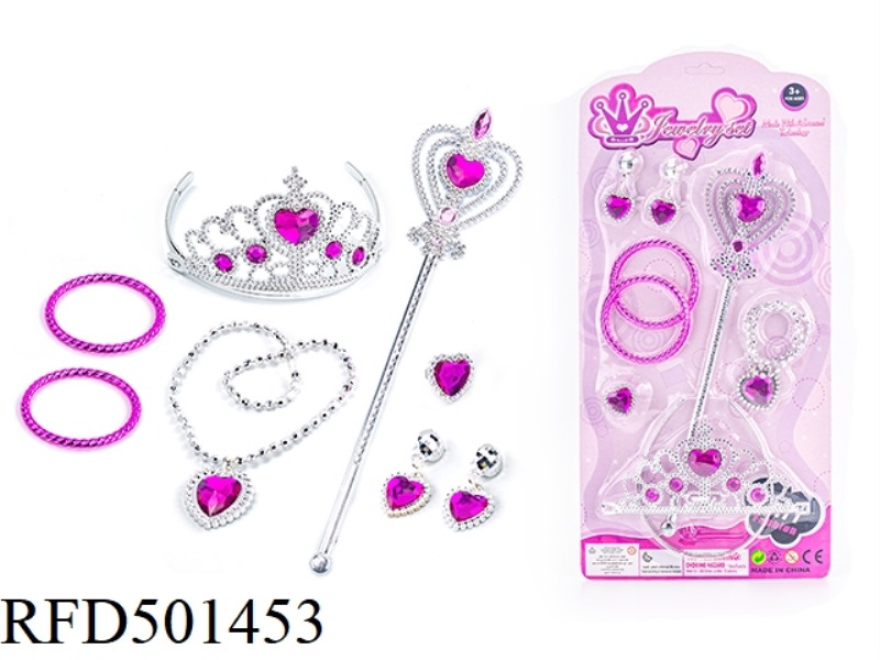 FAIRY WAND MAGIC WAND ELECTROPLATED CROWN JEWEL CRYSTAL DIY SET