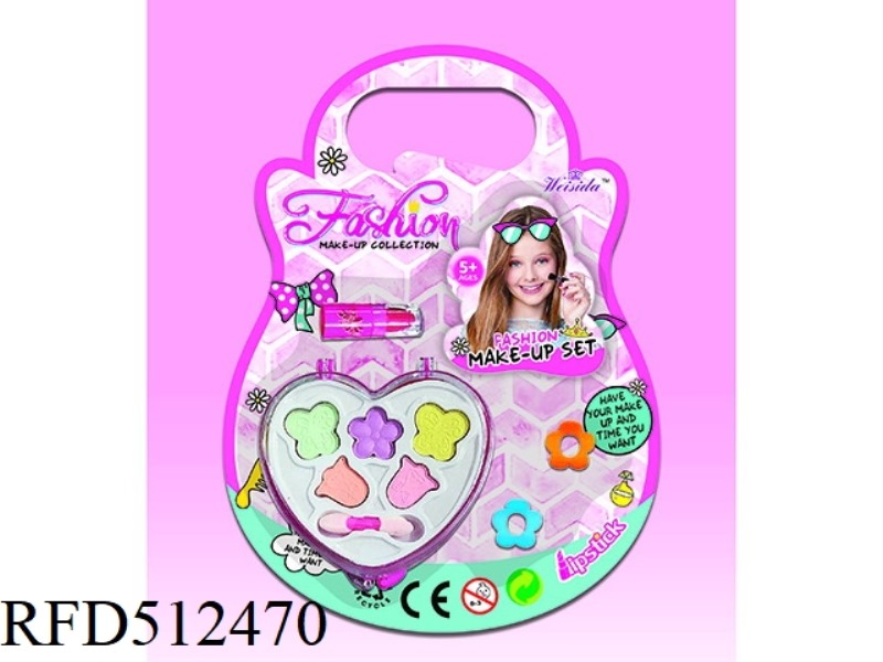 SMALL SINGLE PEACH HEART COSMETICS COMBINATION