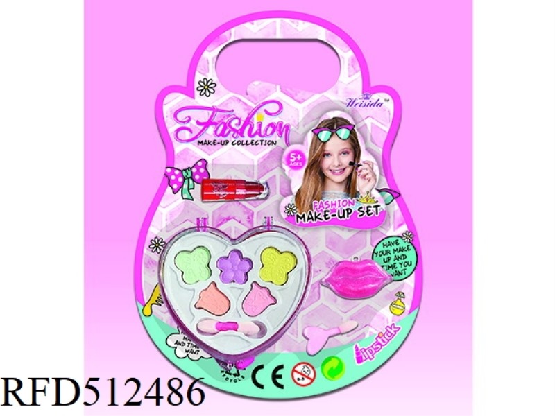 SMALL SINGLE PEACH HEART COSMETICS COMBINATION