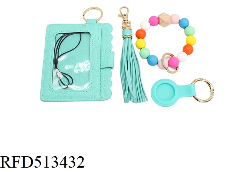 NEW LEATHER CARD BAG THREE PIECE SET