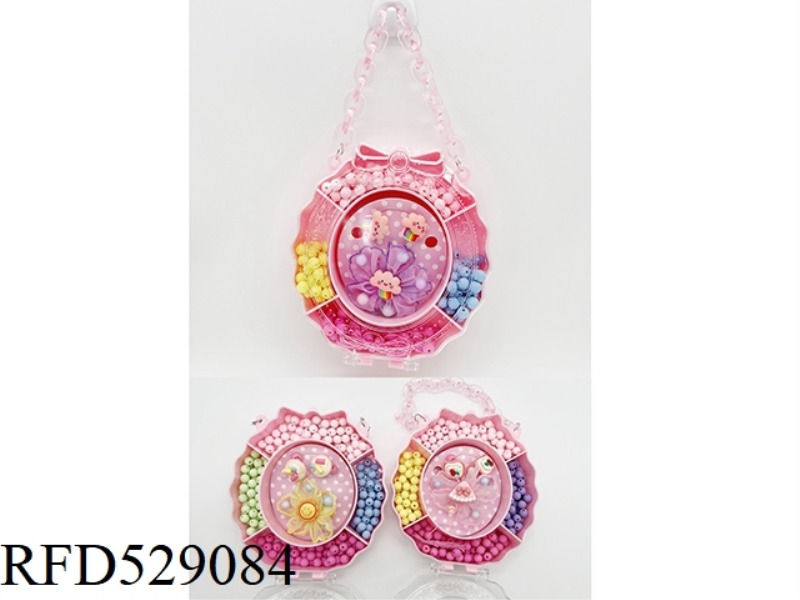 GIRL'S ACCESSORIES HAND-HELD BOX SET (HAIR ROPE + HAIRPIN + BEADING)
