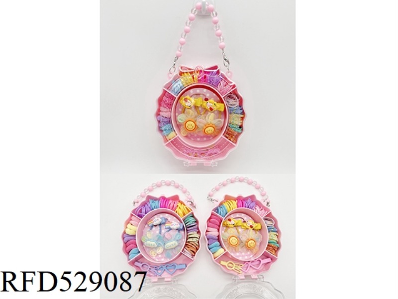 GIRL'S ACCESSORIES HAND-HELD BOX SET (HAIR CLIP + HAIR ROPE)