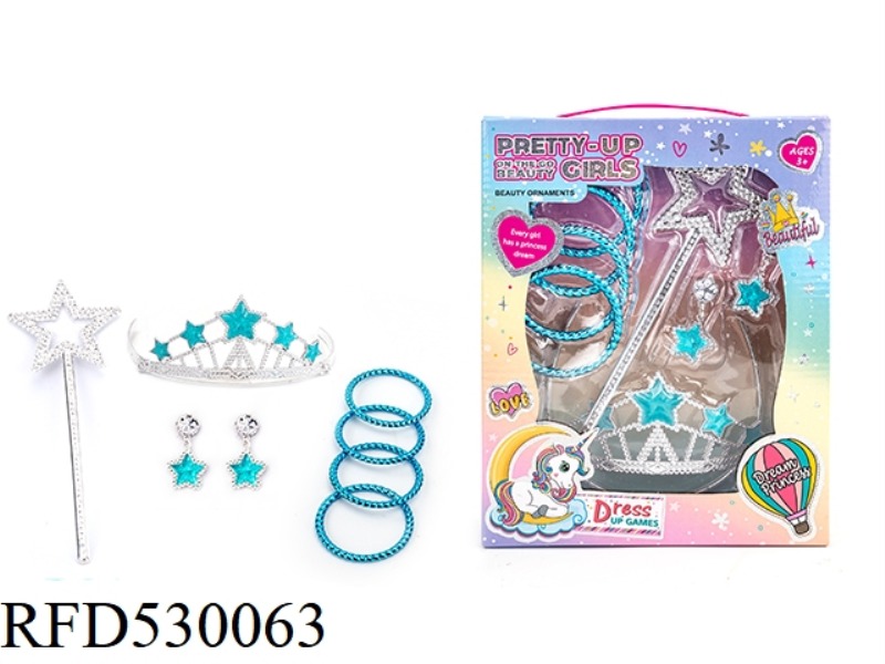 PRINCESS FAIRY STICK MAGIC STICK ELECTROPLATING CROWN JEWELRY GEM CRYSTAL DRESS UP OVER EVERY HOME D