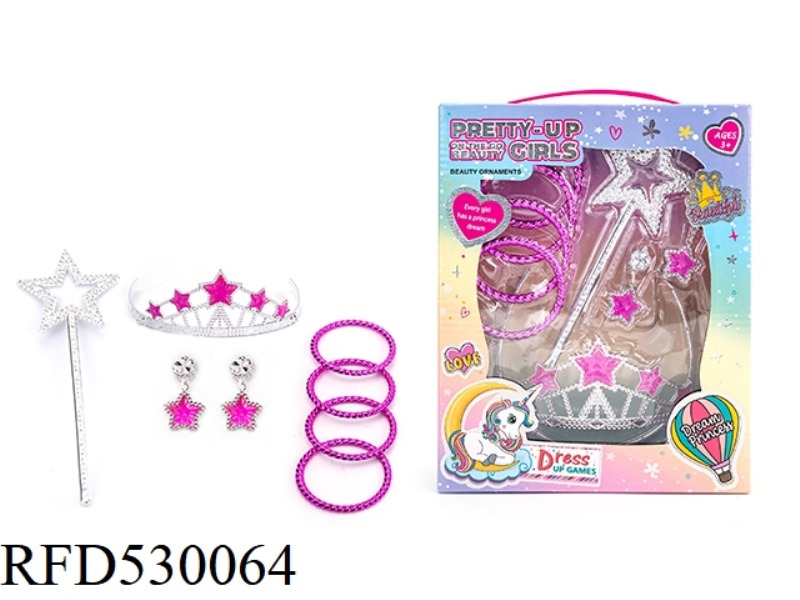 PRINCESS FAIRY STICK MAGIC STICK ELECTROPLATING CROWN JEWELRY GEM CRYSTAL DRESS UP OVER EVERY HOME D