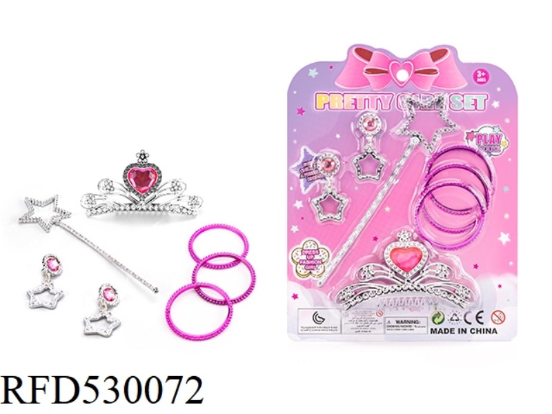 PRINCESS FAIRY STICK MAGIC STICK ELECTROPLATING CROWN JEWELRY GEM CRYSTAL DRESS UP OVER EVERY HOME D