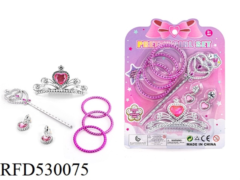 PRINCESS FAIRY STICK MAGIC STICK ELECTROPLATING CROWN JEWELRY GEM CRYSTAL DRESS UP OVER EVERY HOME D