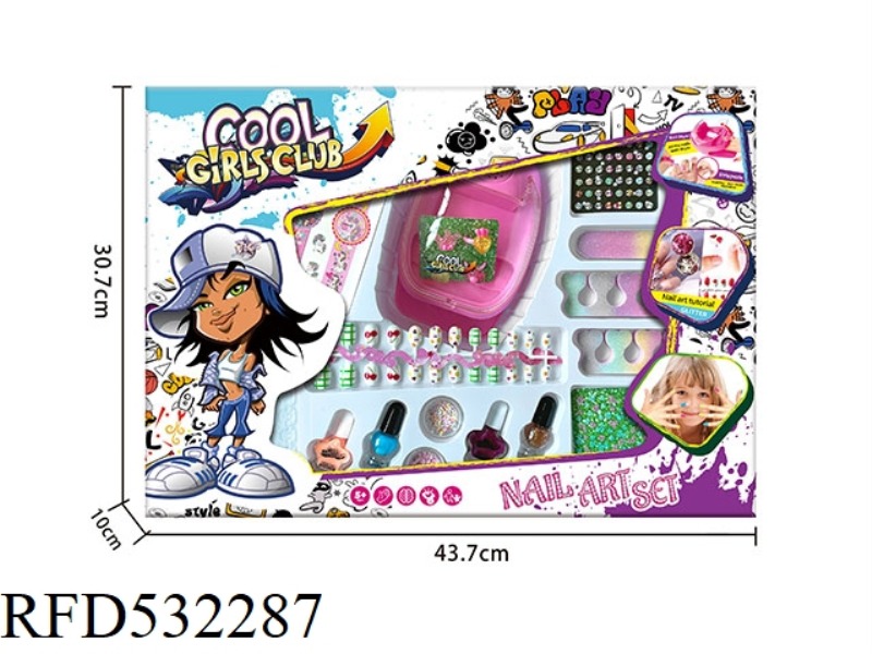 CONTAINABLE NAIL DRYER + NAIL POLISH SET (ENGLISH PACKAGING)