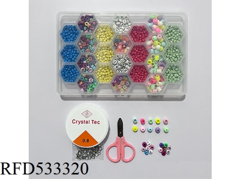 24 LATTICE LETTER SMALL BEADED SQUARES DIY BEADING