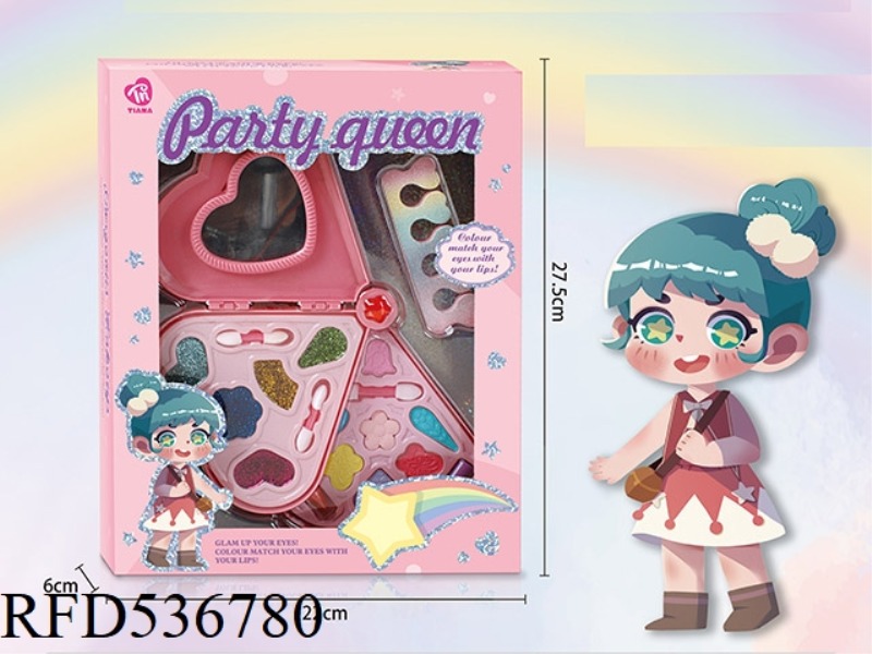 LOVE HEART PEACH MAKEUP BOX 2 LAYERS