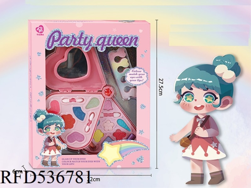 LOVE HEART PEACH MAKEUP BOX 2 LAYERS