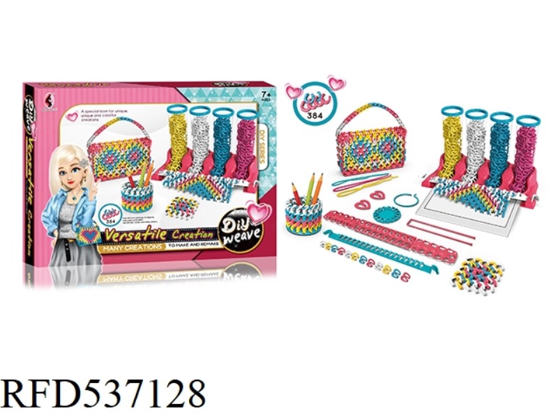 DIY HAND-HELD HANGING BAG/BRACELET WOVEN SET