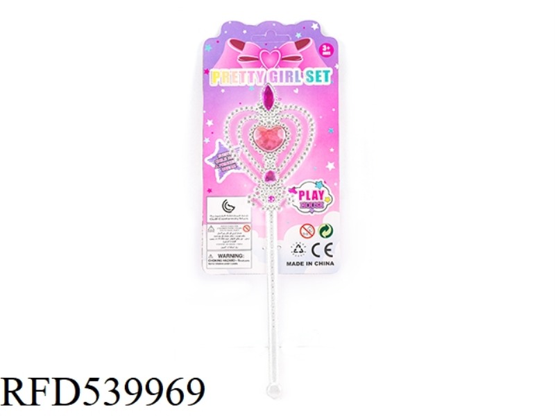 FAIRY WAND MAGIC WAND ELECTROPLATED CROWN JEWEL CRYSTAL DIY SET