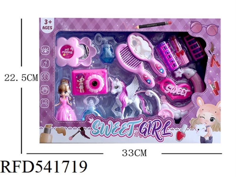 PRINCESS ACCESSORIES 13-PIECE SET WITH MOON CAR