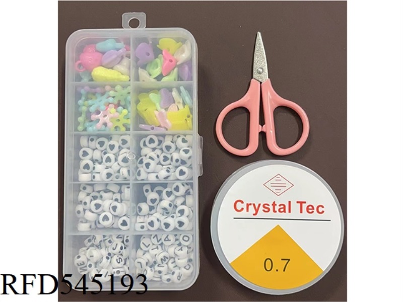 10 SMALL BEADED BOX (WITH SCISSORS + STRING BOX)